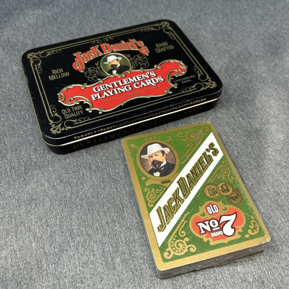 1970s Jack Daniels Gentlemen's Playing Cards Collectible Tin SINGLE SEALED DECK